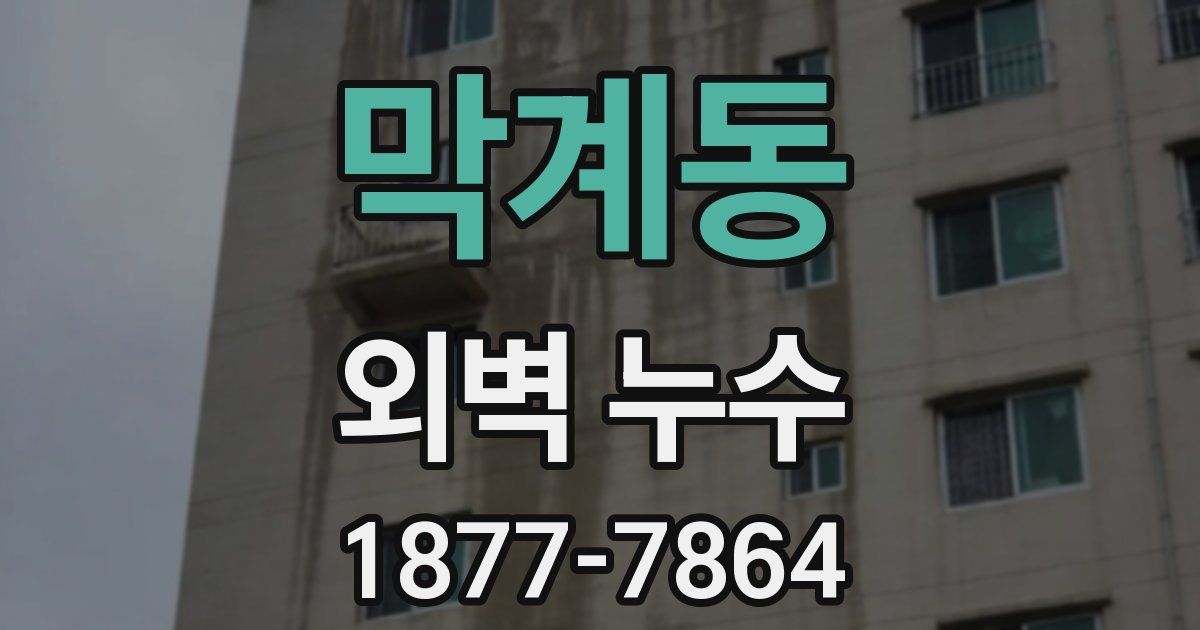 막계동 외벽 누수
