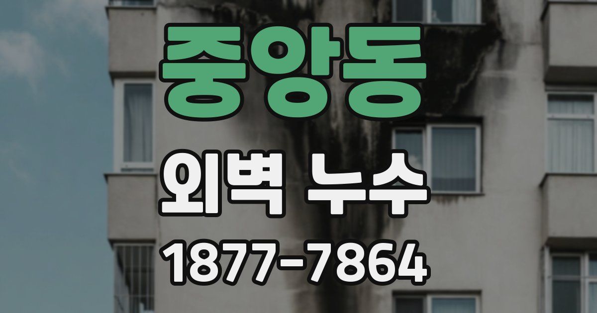 중앙동 외벽 누수