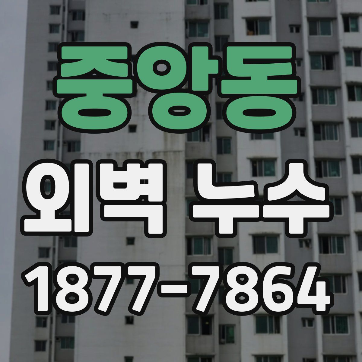 중앙동 외벽 누수