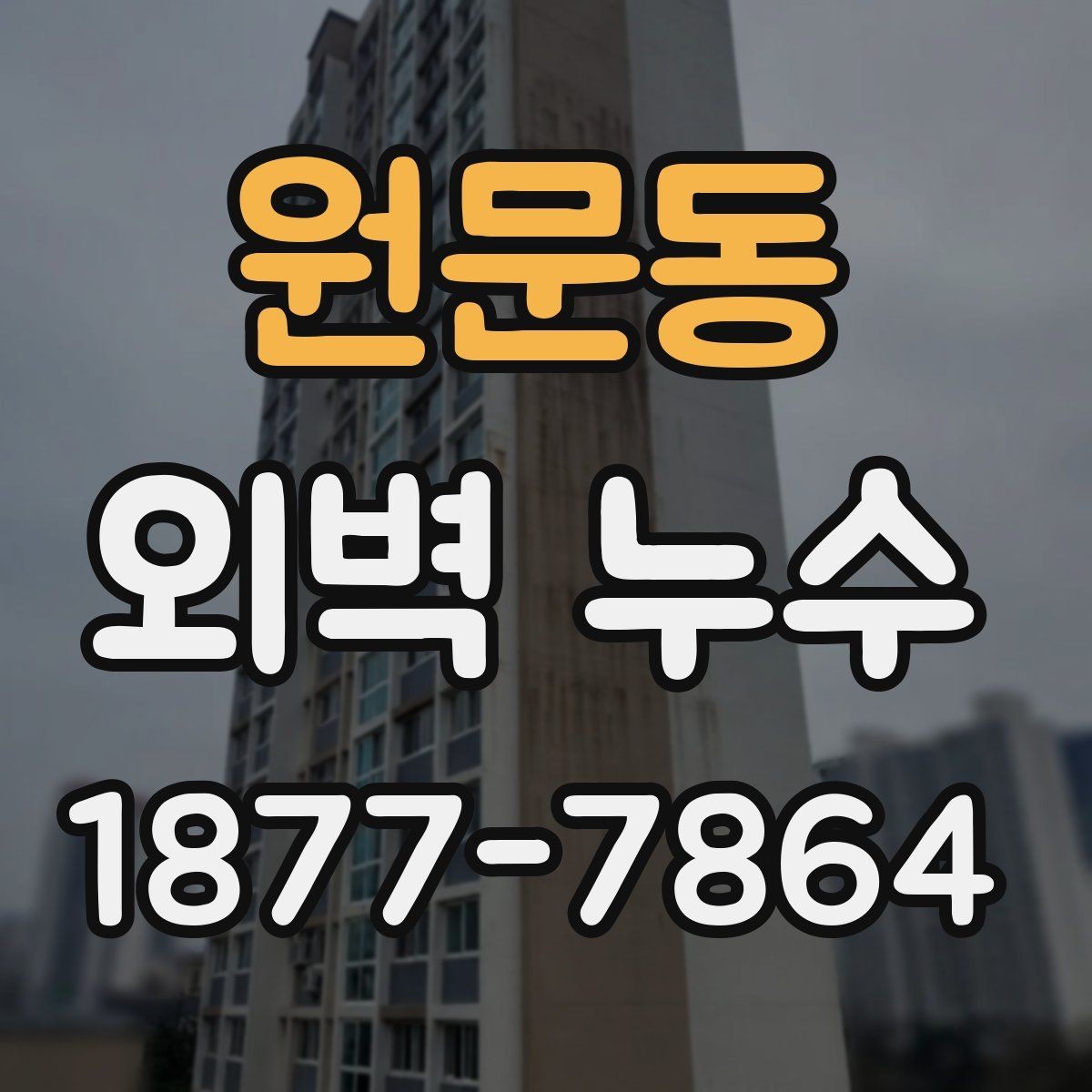 원문동 외벽 누수 수리 전에 준비해야 할 것