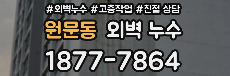 원문동 외벽 누수