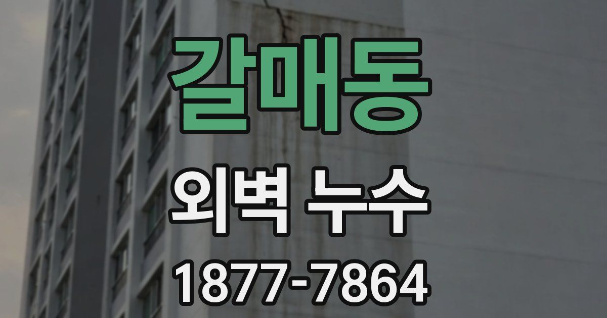 갈매동 외벽 누수