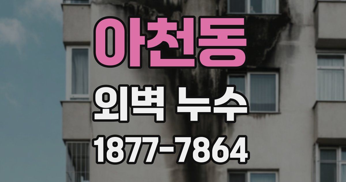 아천동 외벽 누수