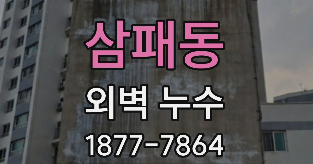 삼패동 외벽 누수