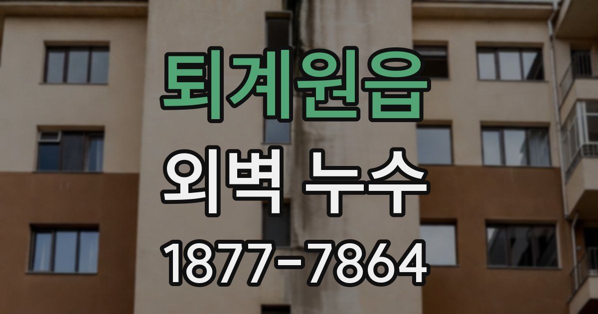 퇴계원읍 외벽 누수