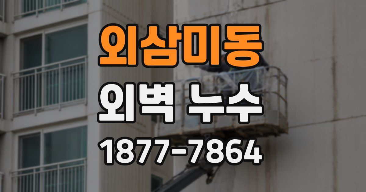 외삼미동 외벽 누수