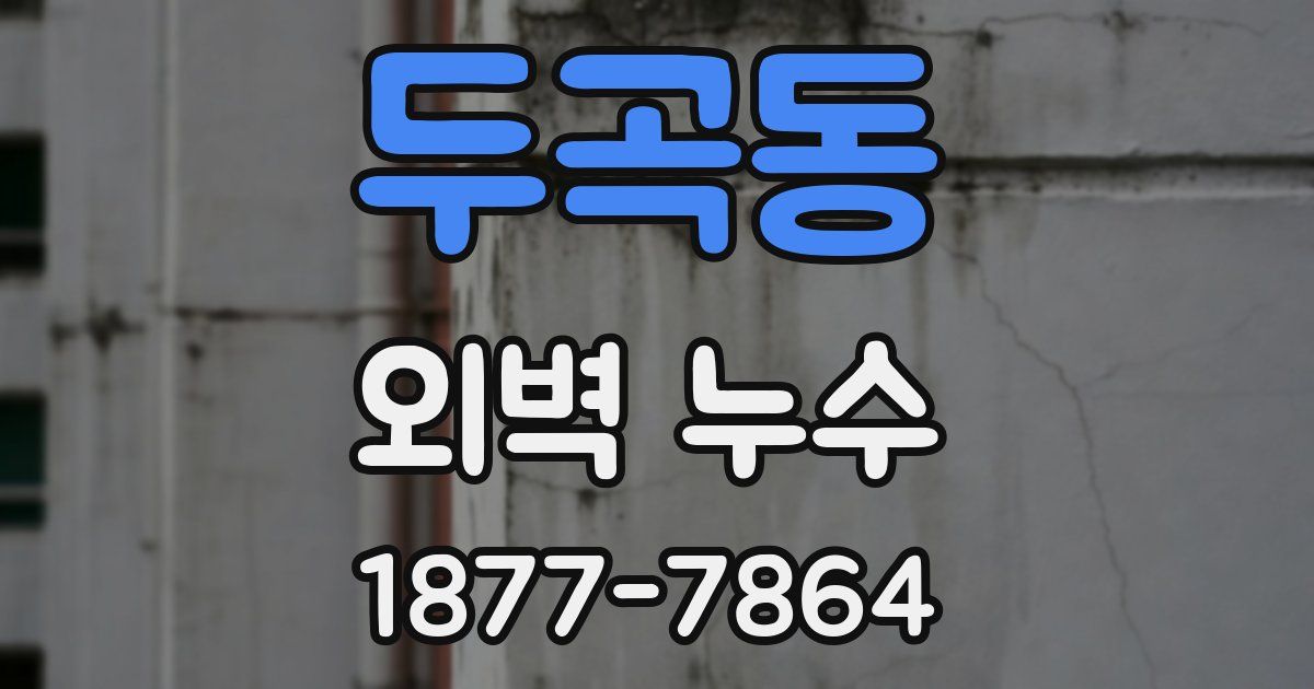 두곡동 외벽 누수