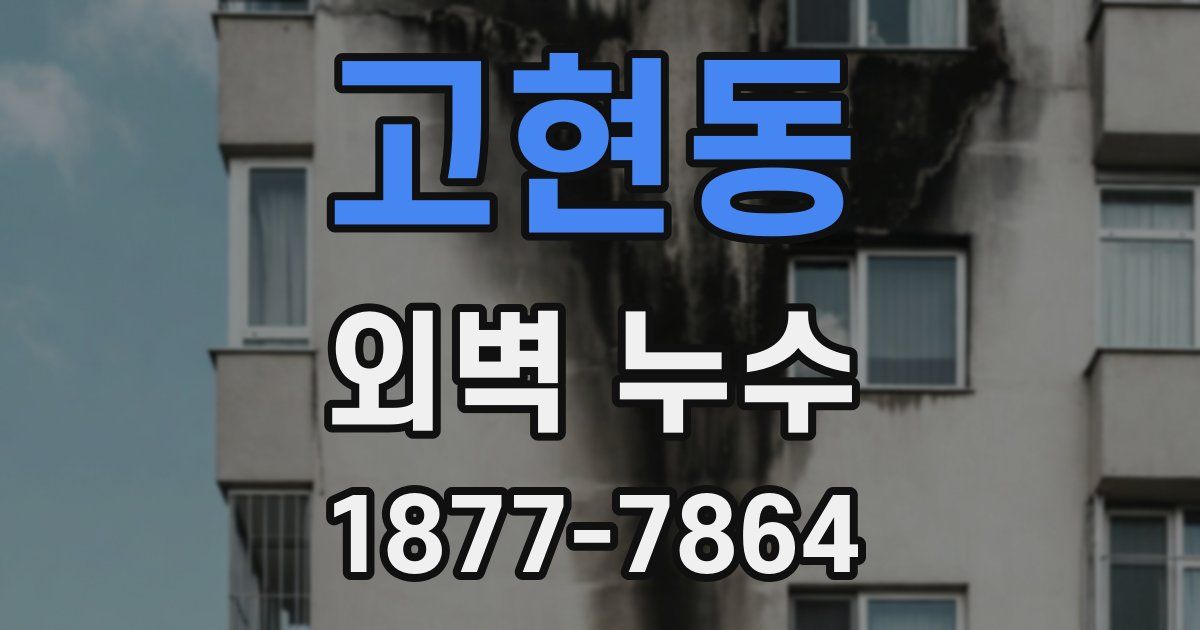 고현동 외벽 누수