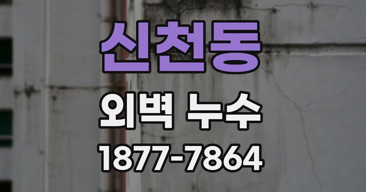 신천동 외벽 누수
