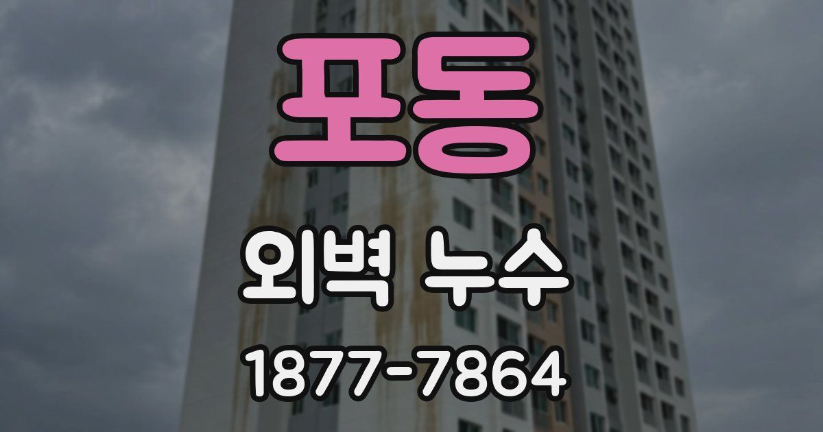 포동 외벽 누수