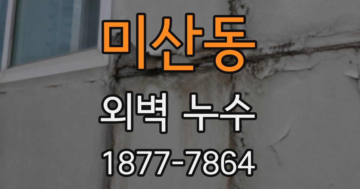 미산동 외벽 누수