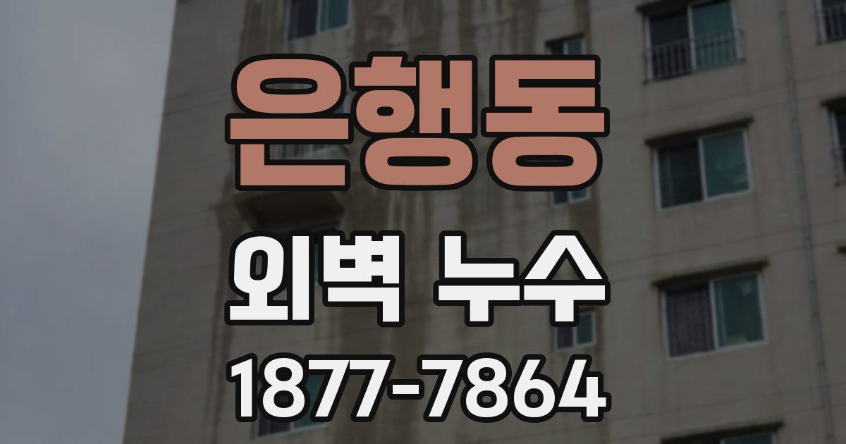은행동 외벽 누수