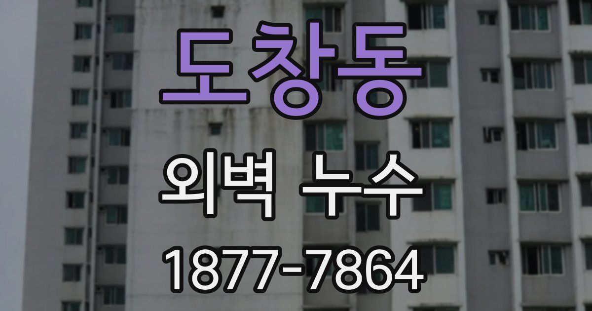 도창동 외벽 누수