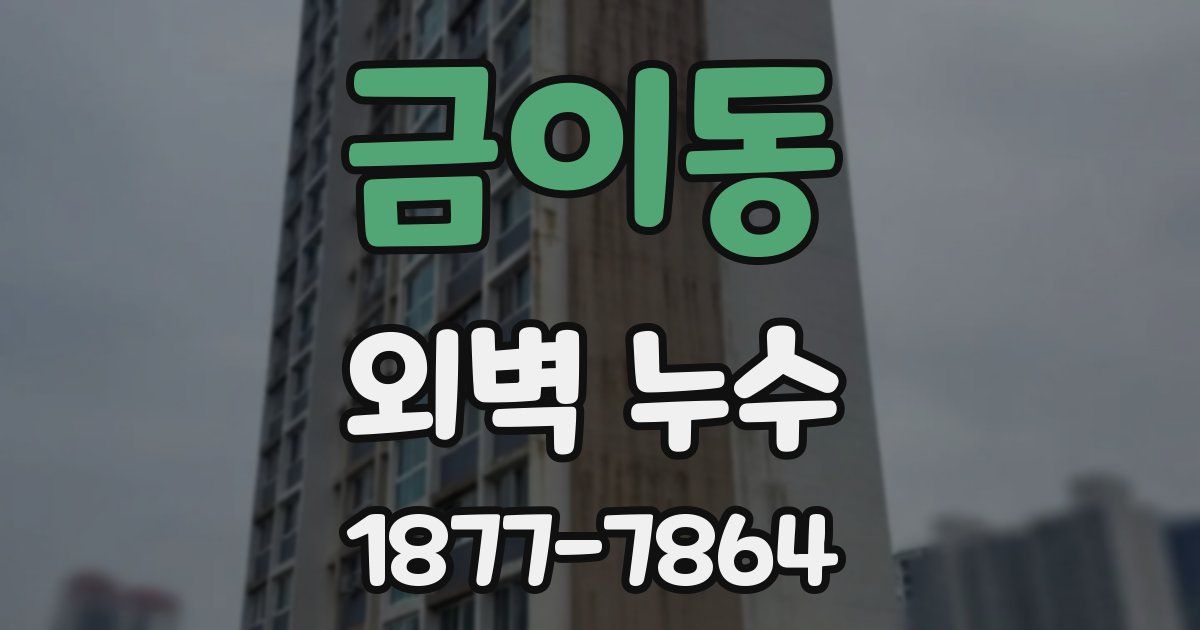 금이동 외벽 누수