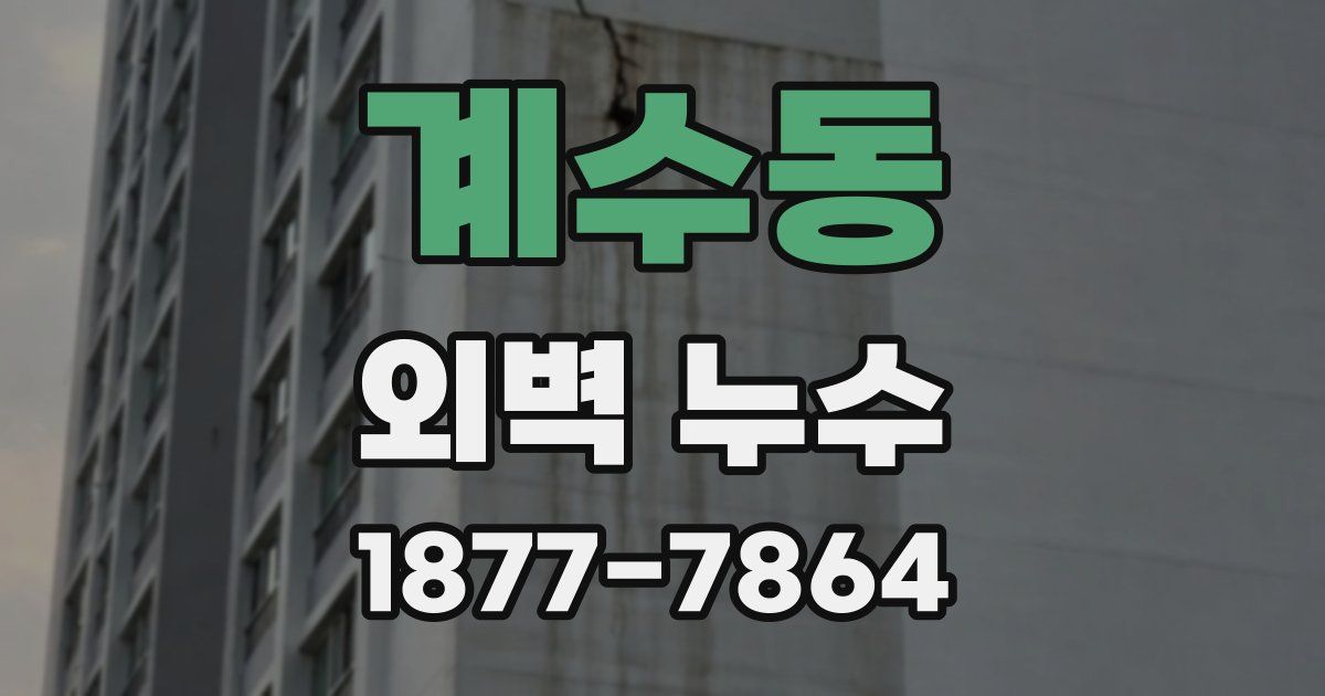 계수동 외벽 누수