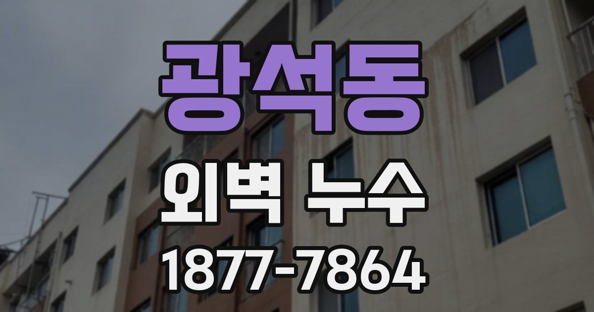 광석동 외벽 누수