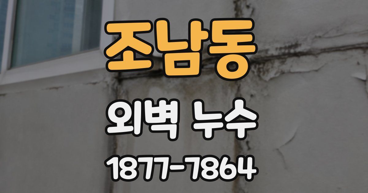 조남동 외벽 누수