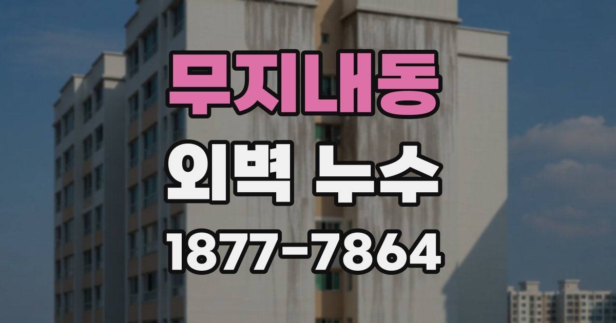 무지내동 외벽 누수