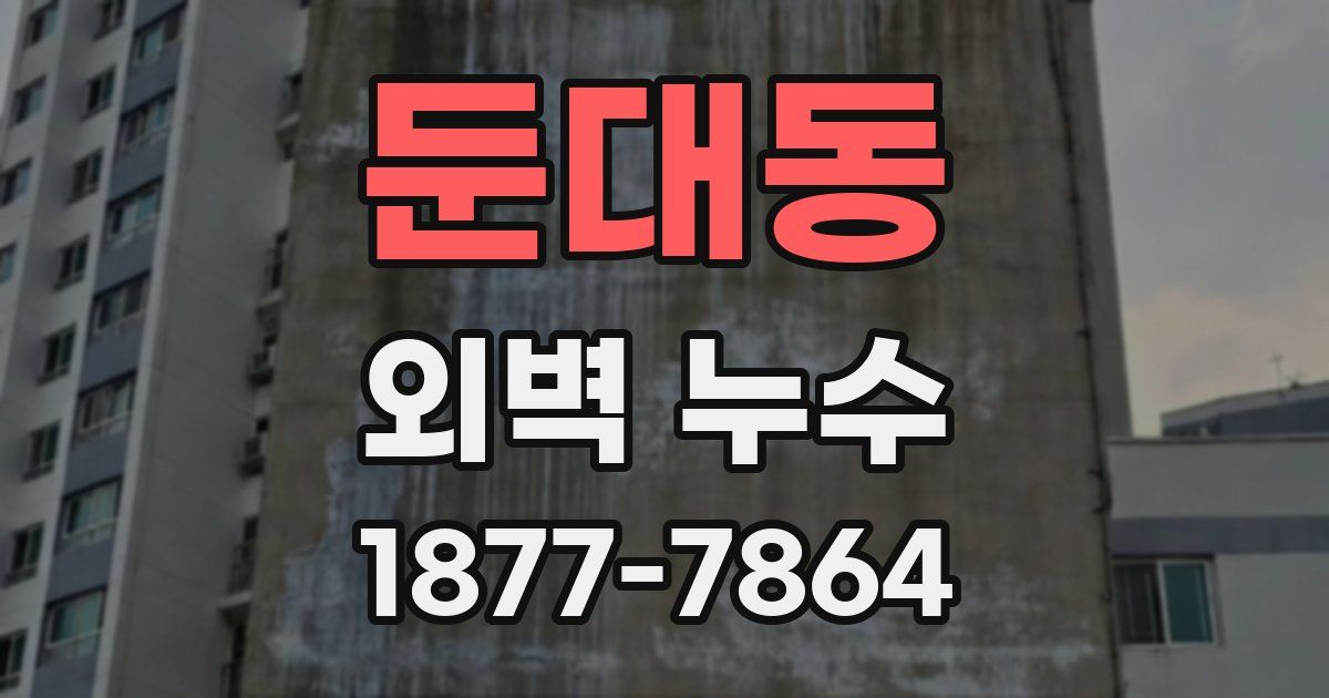 둔대동 외벽 누수