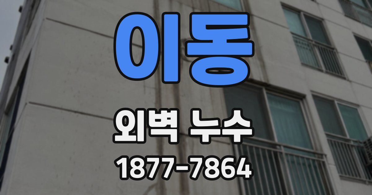 이동 외벽 누수