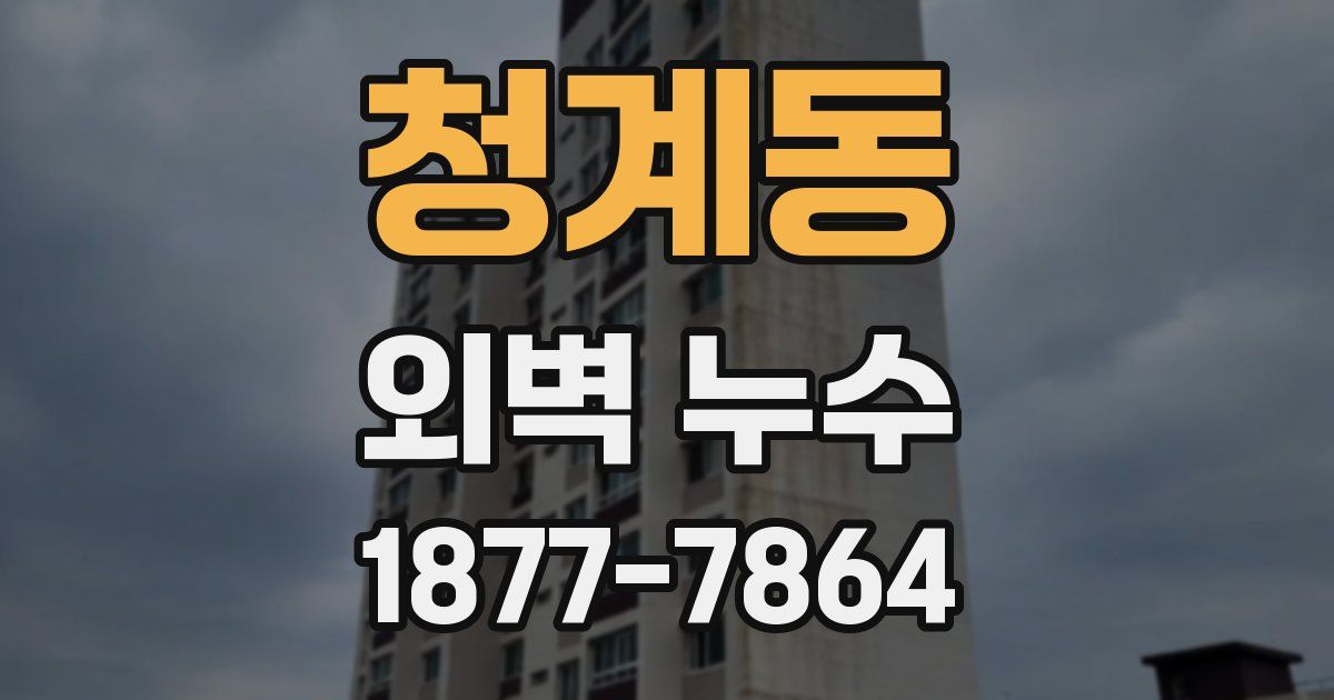 청계동 외벽 누수