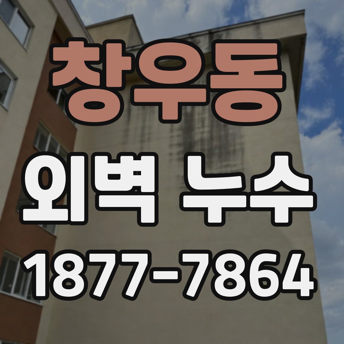 창우동 외벽 누수
