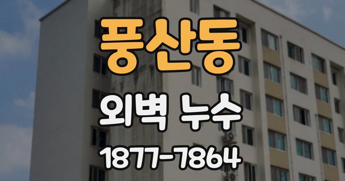 풍산동 외벽 누수
