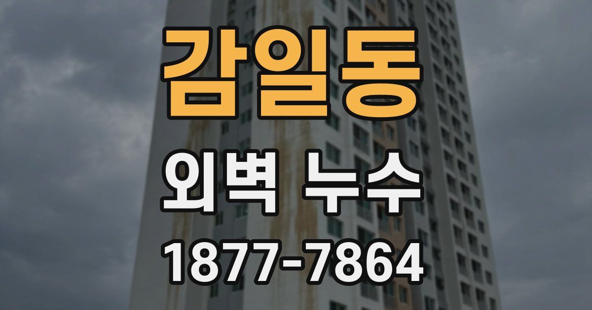 감일동 외벽 누수