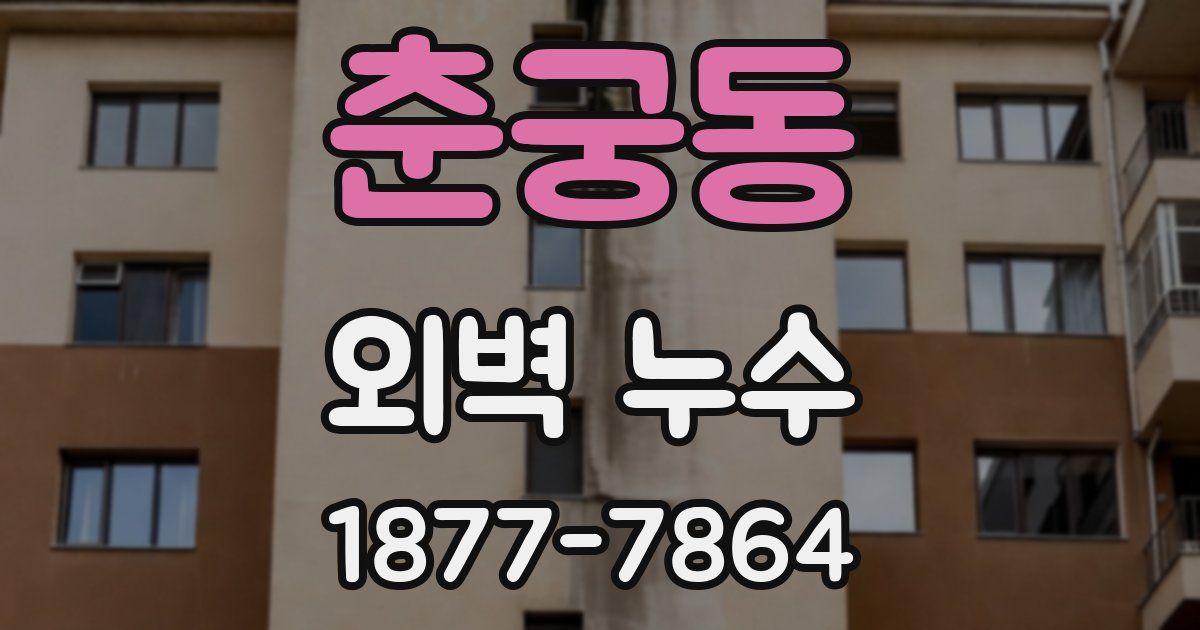 춘궁동 외벽 누수