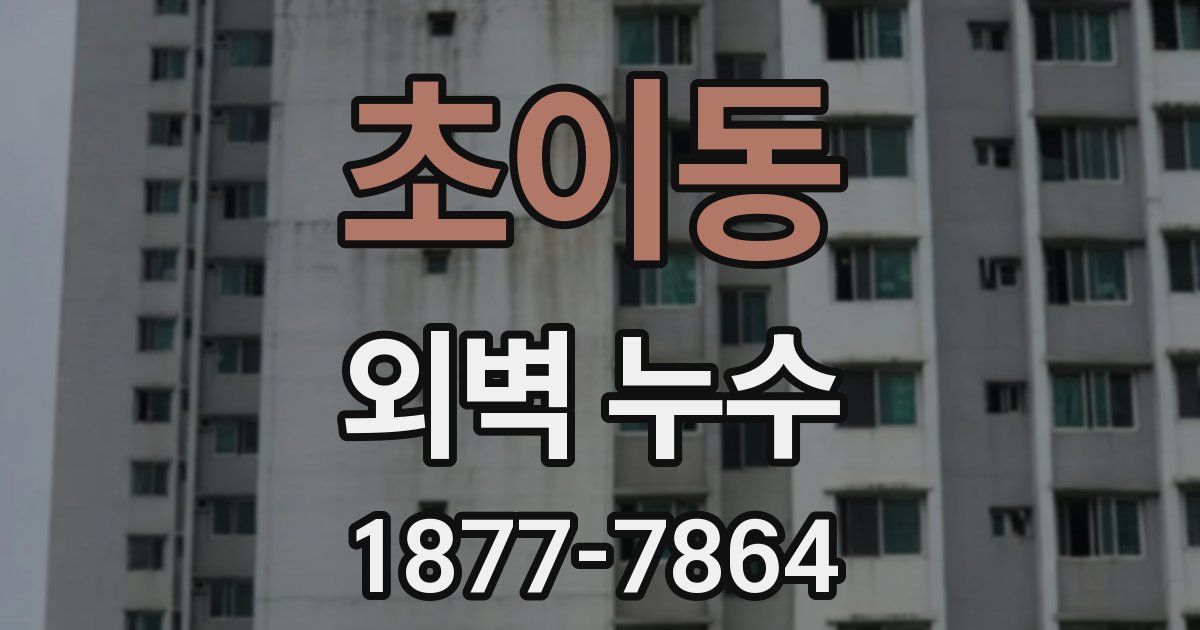 초이동 외벽 누수