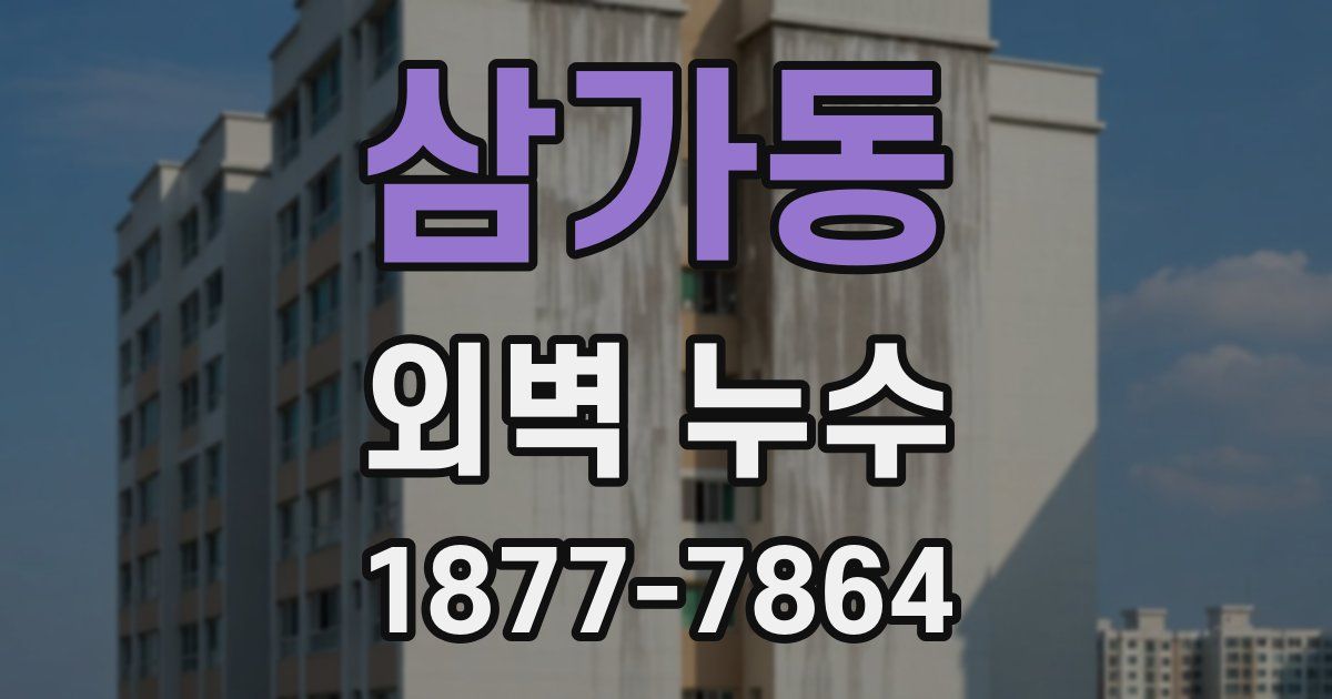 삼가동 외벽 누수