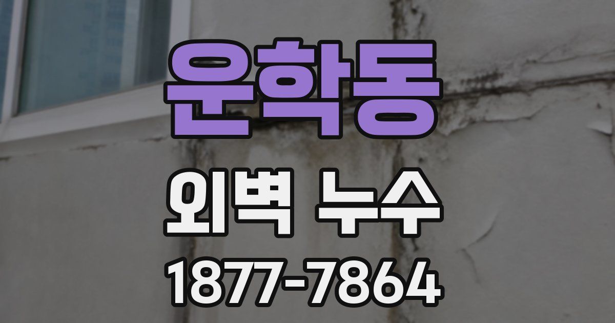 운학동 외벽 누수