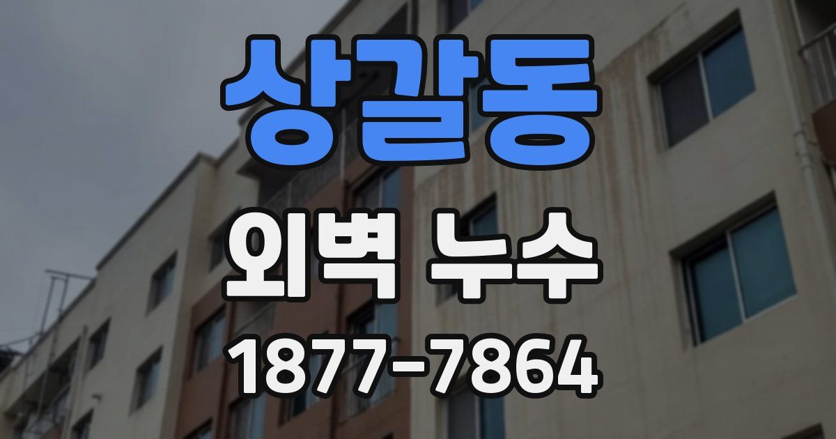 상갈동 외벽 누수