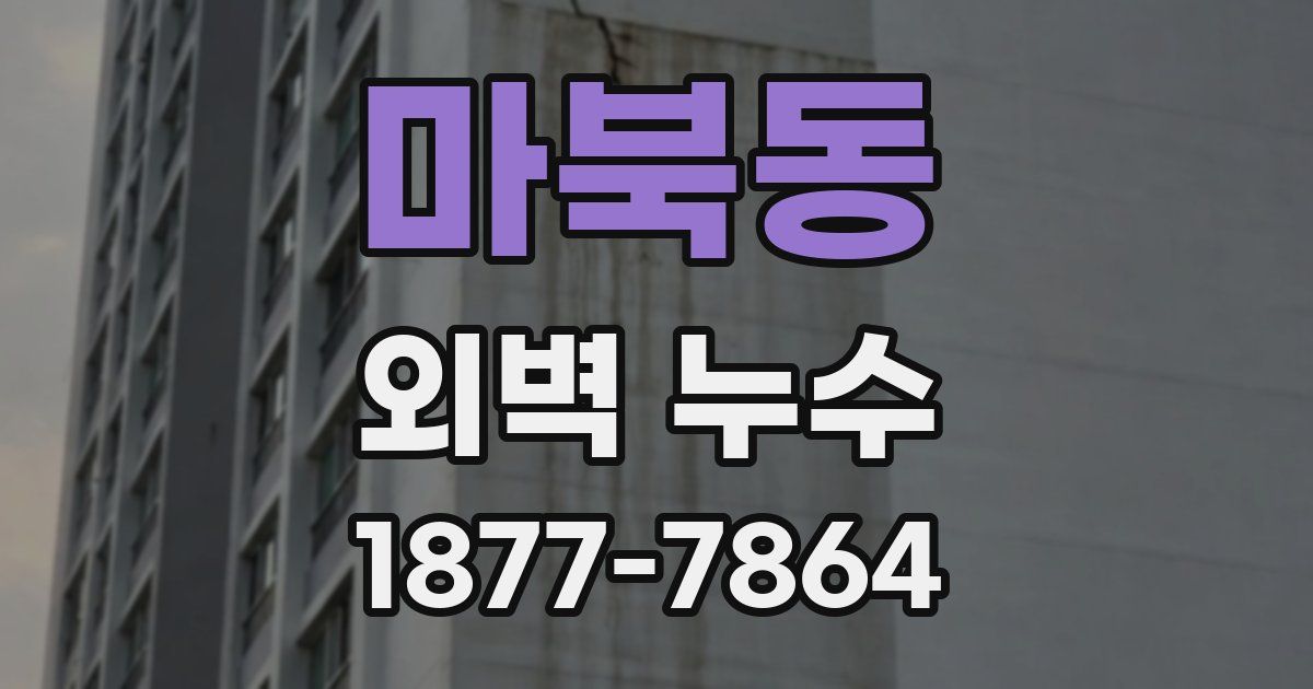 마북동 외벽 누수