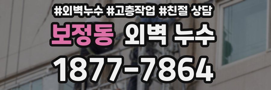 보정동 외벽 누수