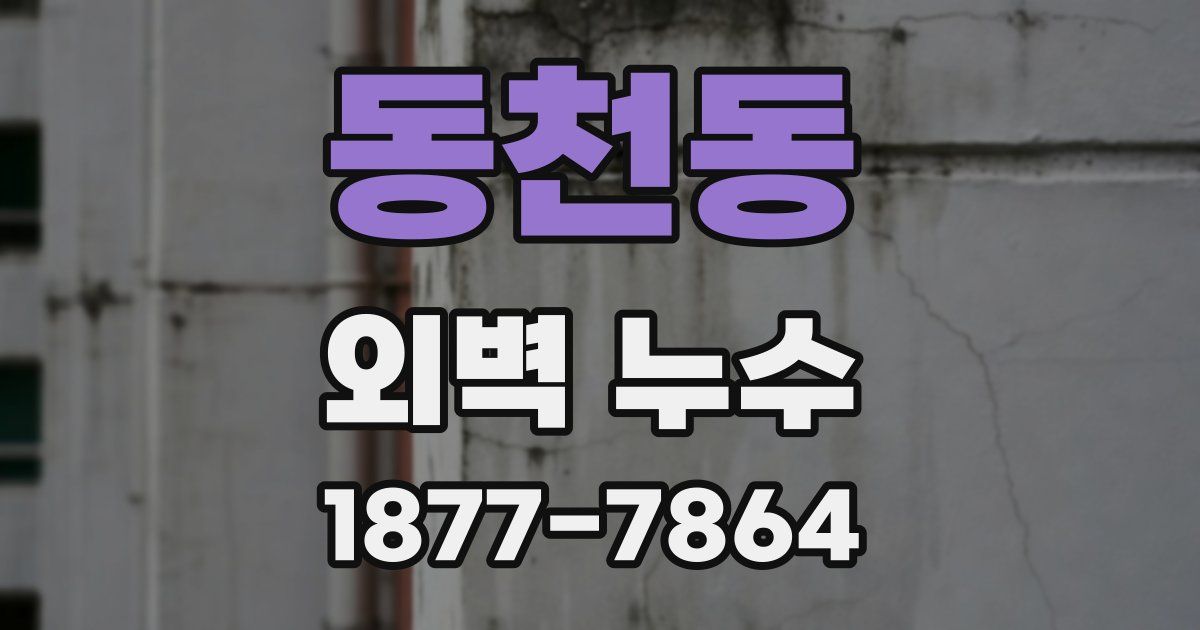 동천동 외벽 누수