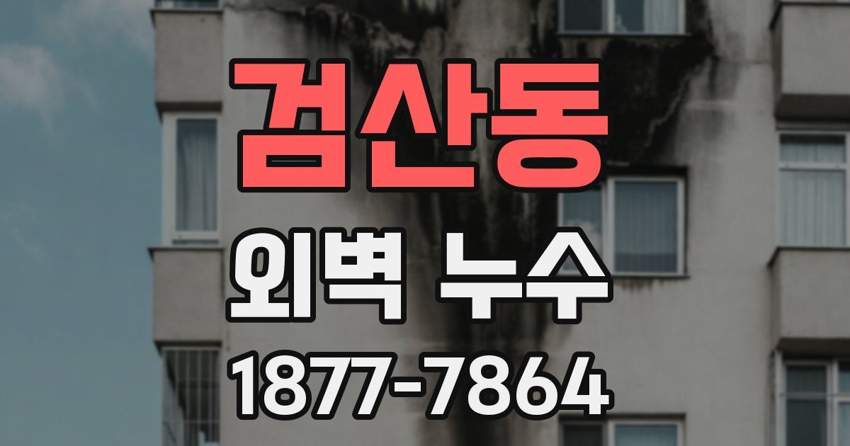 검산동 외벽 누수