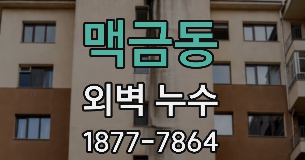 맥금동 외벽 누수