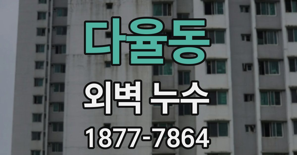 다율동 외벽 누수