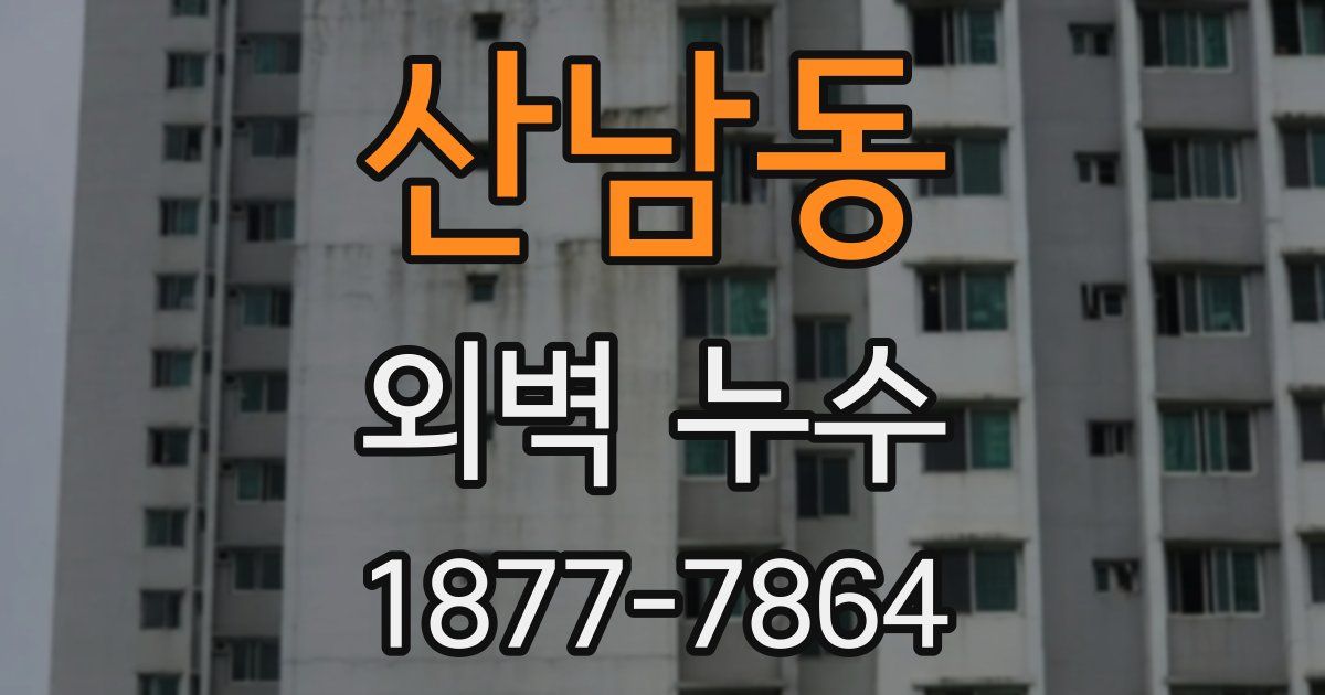 산남동 외벽 누수
