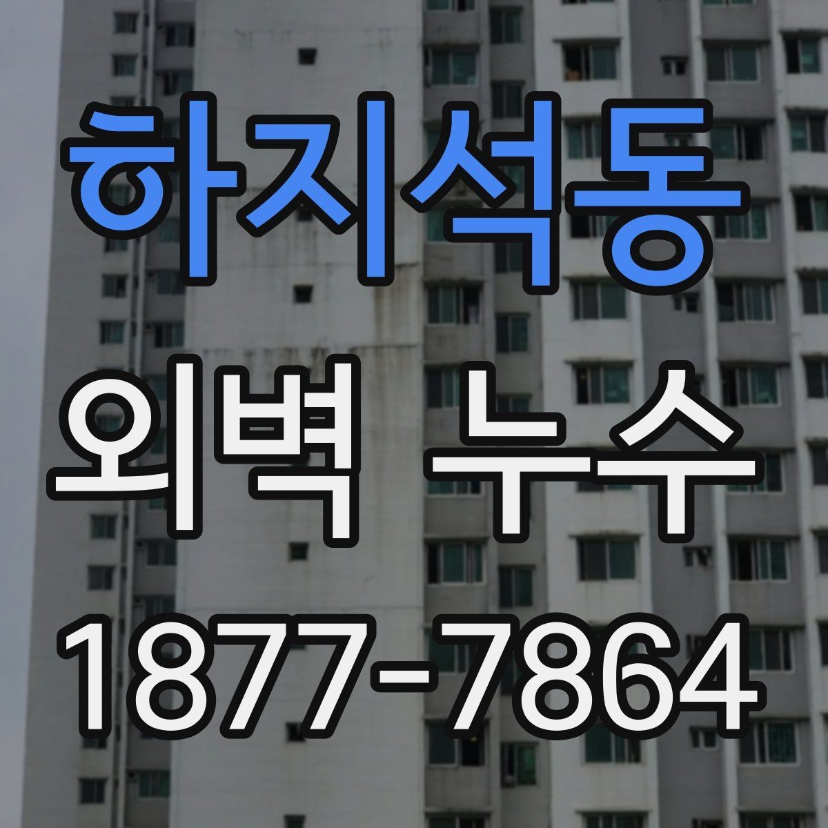 하지석동 외벽 누수 점검 결과를 바탕으로 한 선택