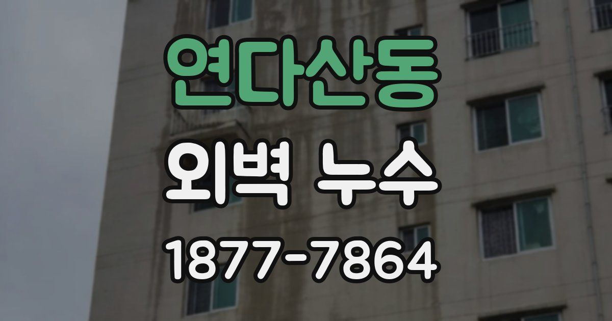 연다산동 외벽 누수