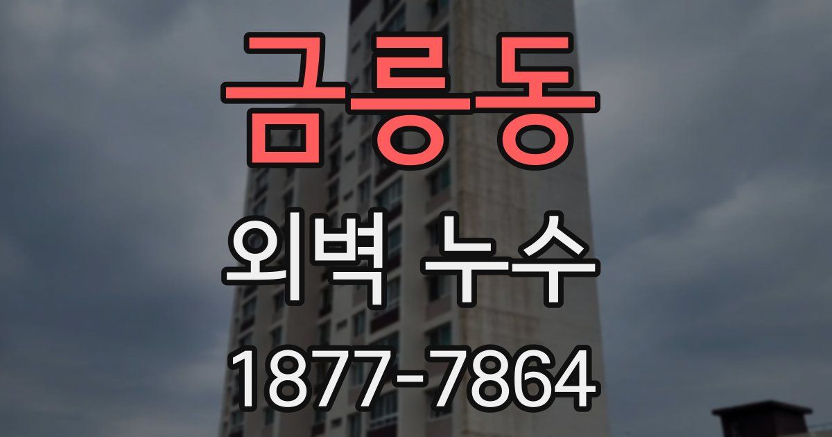 금릉동 외벽 누수