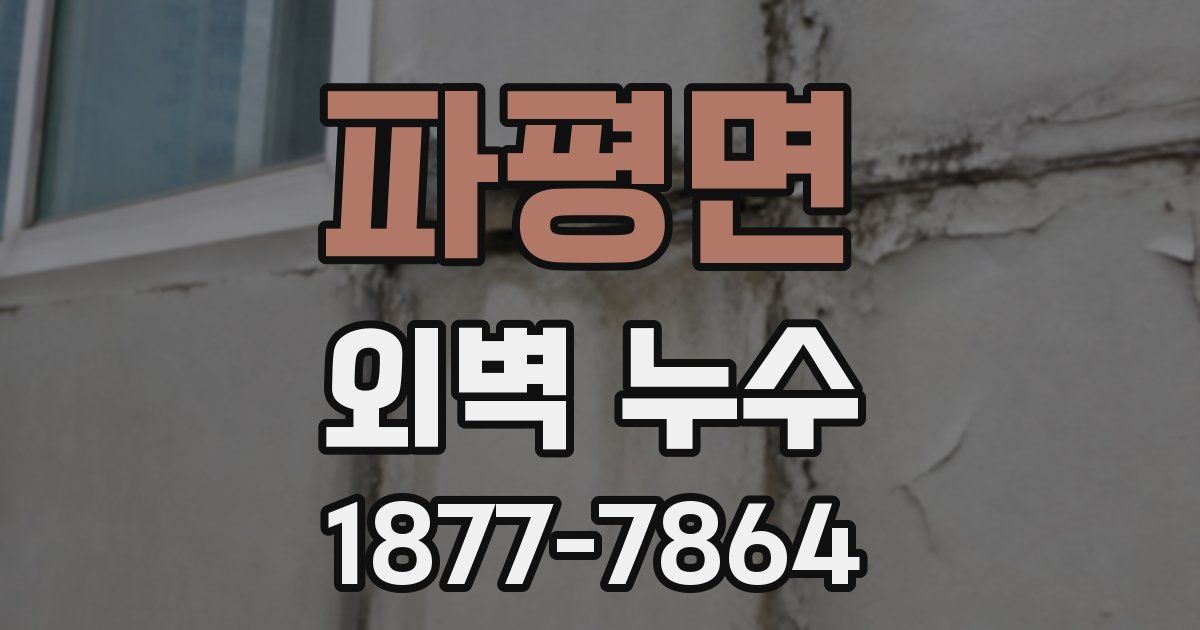 파평면 외벽 누수