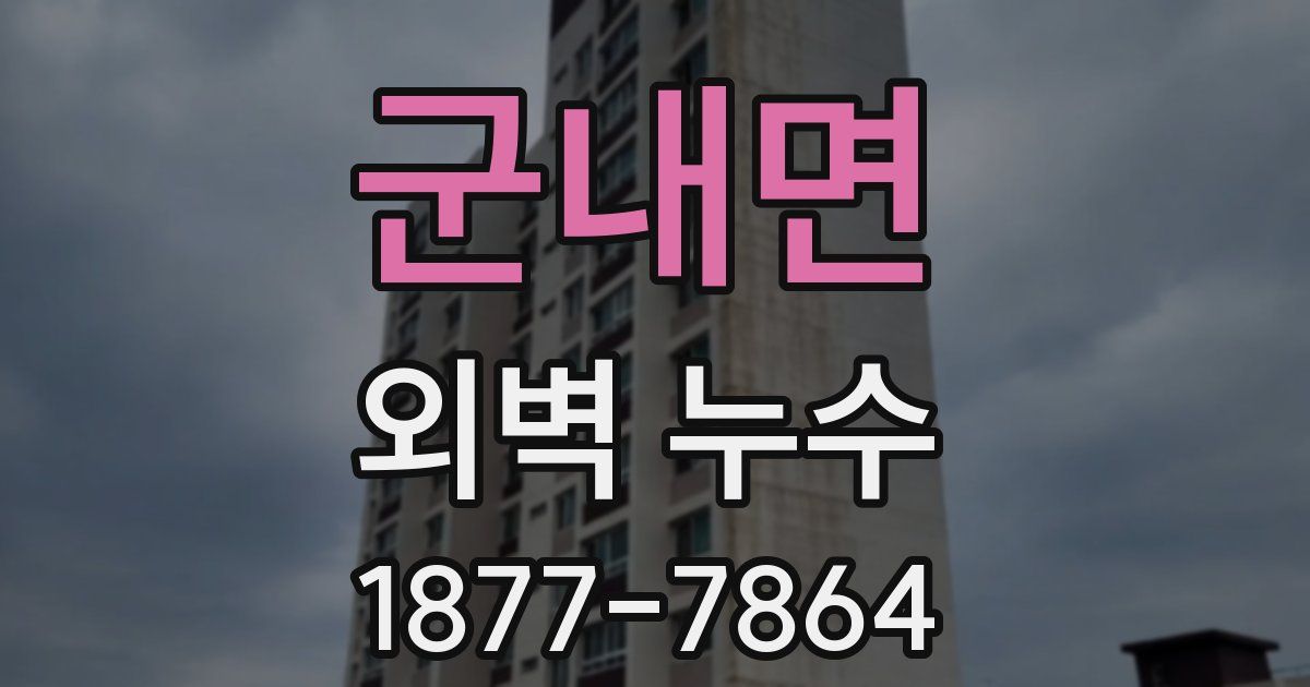 군내면 외벽 누수