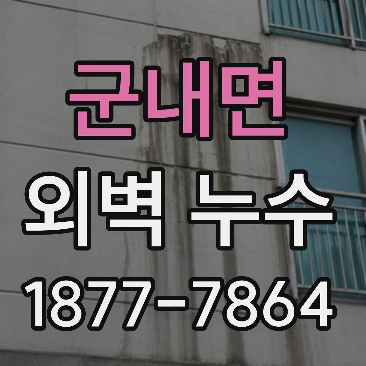 군내면 외벽 누수