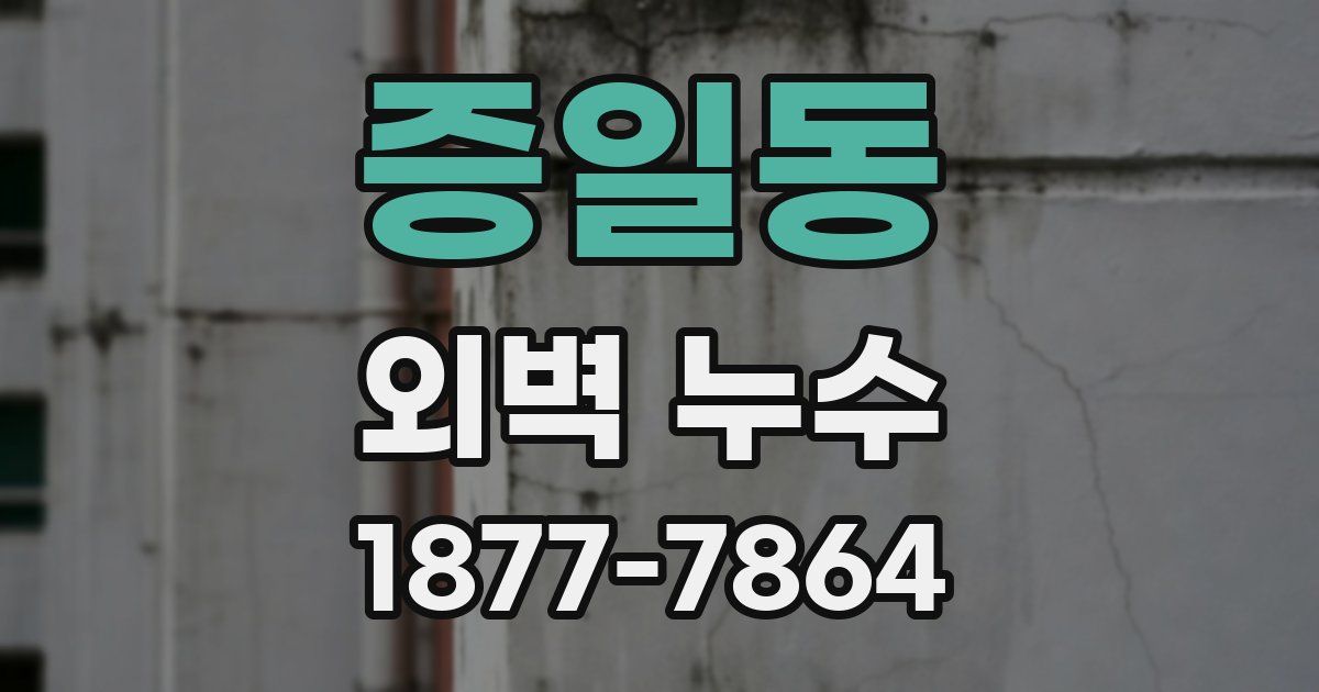 증일동 외벽 누수