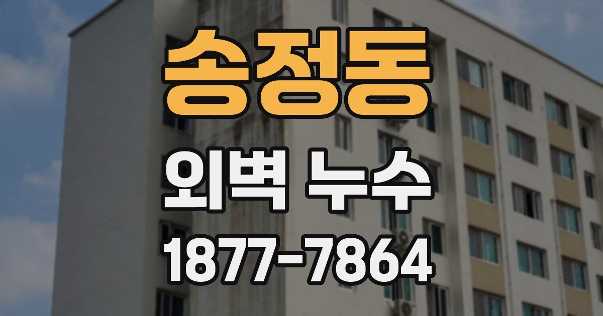 송정동 외벽 누수