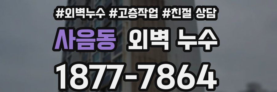사음동 외벽 누수