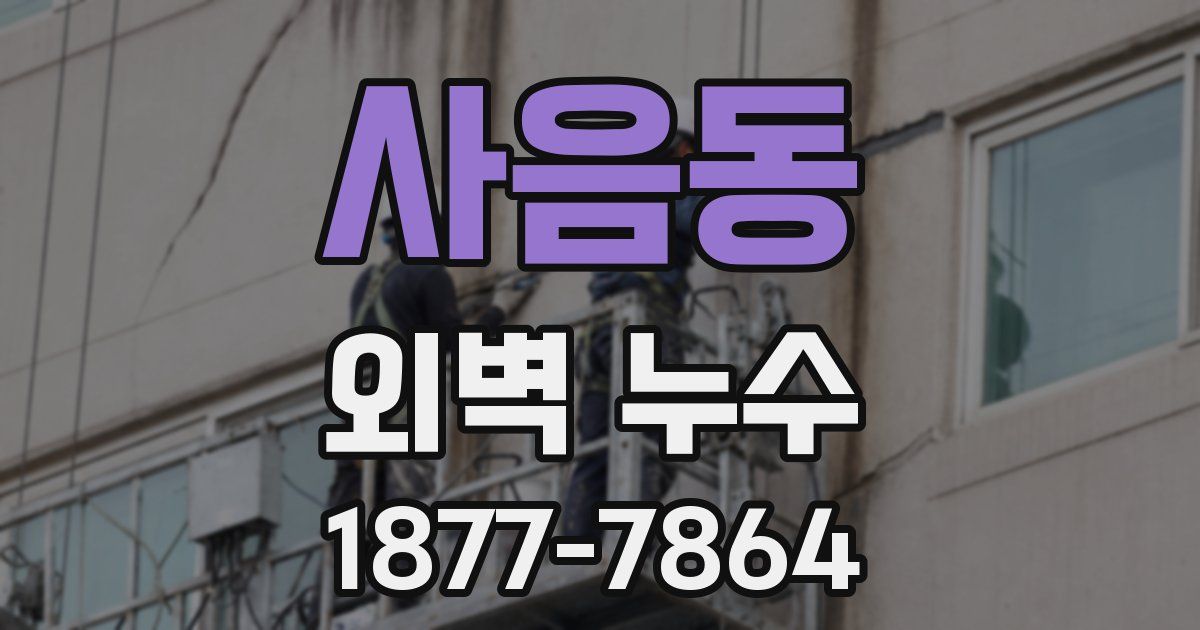 사음동 외벽 누수